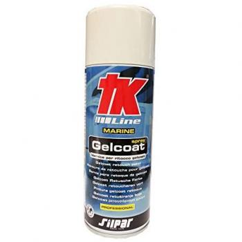 Silpar Tk Pintura Espray Gelcoat 400ml - Pintura de retoque en aerosol, color blanco clásico, formato de 400 ml