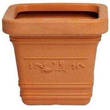 Vaso Cuadrado Prestige Impruneta de Resina 40x40x34 cm para Jardín y Exterior