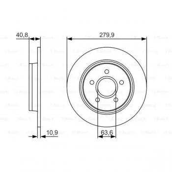 Bosch Disco de Freno 0 986 479 S49 - Disco de freno, marca Bosch, modelo 0 986 479 S49