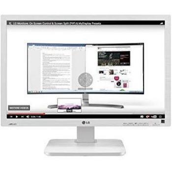 Monitor LCD LG 24 WUXGA 1920x1200, 5ms, Pivot, HDMI, DP, USB, Altavoces Integrados, Color Blanco