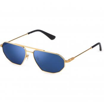 Police Stylish Sunglasses SPLF66, Yellow Unisex, Size: 58 MM