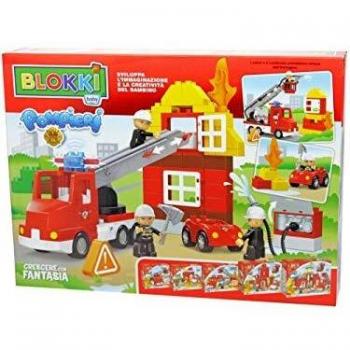 Grandi Giochi - Blokki baby caserma pompieri 69 pezzi - GG-81013