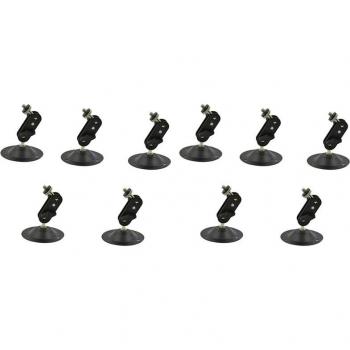 Soporte de Montaje en Pared para Cámara y Monitor, Negro, Soporte para Altavoz, Techo Interior y Exterior, Proyector - 10 Piezas