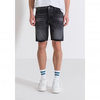 Argon Slim Fit Denim Shorts in Rigid Blue with 5 Pockets