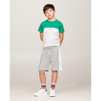 Tommy Hilfiger - Conjunto de camiseta y pantalón corto para niño con bloques de color