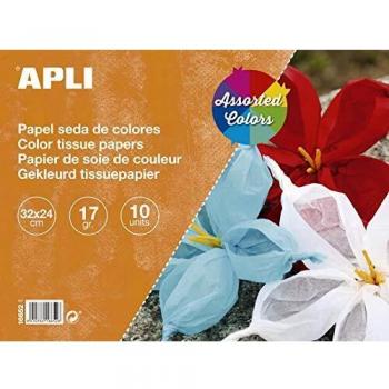 APLI 16652 - Bloc papel seda surtido 32 x 24 cm 10 hojas