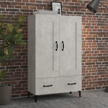 Aparador de hormigón gris 70x31x115 cm en madera multicapa