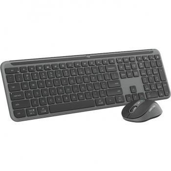 Logitech MK950 Combo Slim Teclado y Ratón Inalámbricos Bluetooth 5.1 LE QWERTY Internacional Grafito