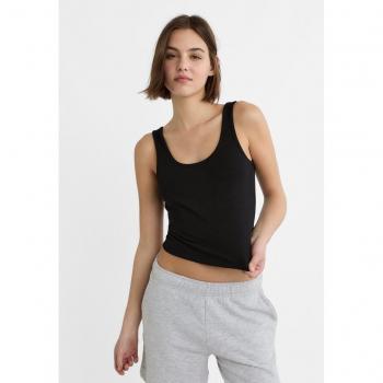 Stradivarius Basic Black Tank Top XS