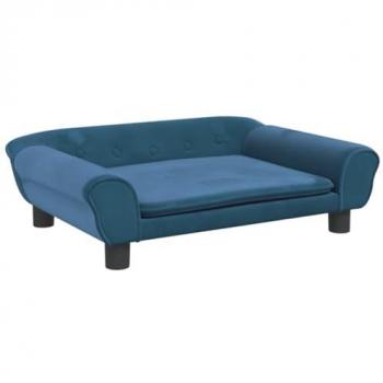 Sofá para niños de terciopelo azul 70x45x26 cm