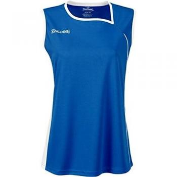 Spalding 4her II Tank Top Camiseta, Mujer, Cyan/Blanco, XXXL