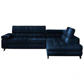 Sofá rinconero Comfivo 207, Fresh 11, función de descanso, caja de ropa de cama, 264x203x73cm