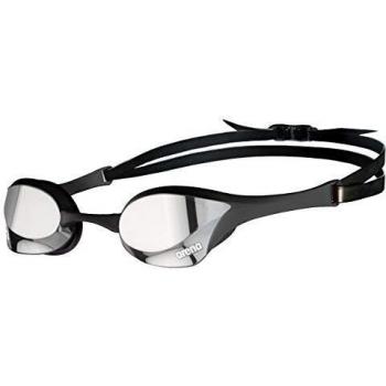 Arena Cobra Ultra Swipe Mirror Racing Swim Goggles - Silver/Black, Unisex, Anti-Fog, UV Protection
