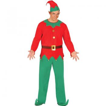 Disfraz de Elfo Clásico Rojo y Verde para hombre