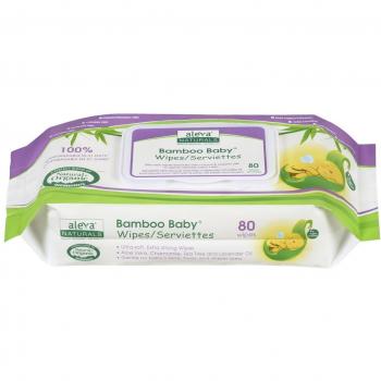 Aleva Naturals Bamboo Baby Wipes - Unscented - 80 ct by Aleva Naturals