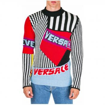 Versace Hombre suéter Bianco 50 EU