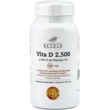 Betula Vita D 2500 - Suplemento de Vitamina D3 Colecalciferol - 90 Cápsulas