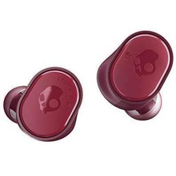 Skullcandy Sesh True Auriculares inalámbricos con Funda de Carga, Tecnología Bluetooth y Micrófono, Batería de hasta 10 Horas, Resistencia al Sudor, al Agua y al Polvo IP55, Rojo Moab