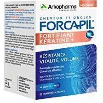 Arkopharma Forcapil Fortifiant Kératine+ 180 Gélules - Suplemento alimenticio para el fortalecimiento del cabello con queratina, contiene 180 gélulas, formulado para mejorar la salud capilar y prevenir