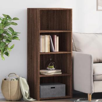 Aparador alto de madera de ingeniería marrón roble 50x41x124 cm