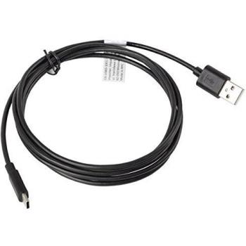 LANBERG Cable USB Macho A USB Tipo-C Macho CA-USBO-10CC-0018-BK Negro 1.8 Metros
