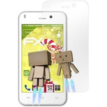 atFoliX Protección de Pantalla Lava Iris X1 mini Lámina protectora Espejo - FX-Mirror con efecto espejo