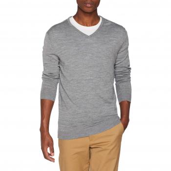 SELECTED HOMME Slhtower Merino V-Neck B Noos, suéter para Hombre, Marrón Titanium, XX-Large