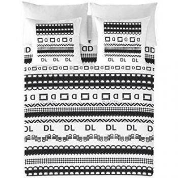 Devota&Lomba Juego de Fundas Nórdicas Etnic Blanco / Gris /Negro Cama 150
