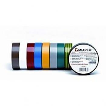 miarco 9183 9183-Cinta Aislante de PVC M15 Negro 50mm x 30m x 0,15mm, Multicolor,