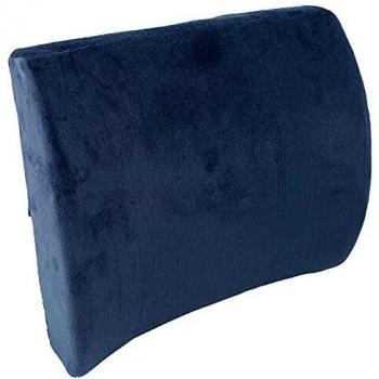 Mobiclinic, Cojín Lumbar, Soporte Lumbar para Silla de Ruedas, Cojín Lumbar para Coche, Oficina o casa, Correa Ajustable al Asiento, Espuma viscoelástica, Alivio de la Zona Lumbar