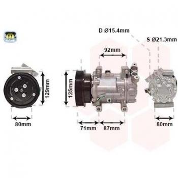 Compresor de aire acondicionado VAN WEZEL 4300K401