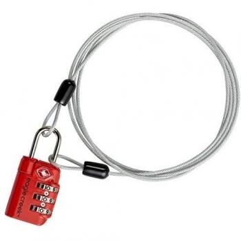 Eagle Creek 3-dial Tsa Lock & Cable Candado para Equipaje, 128 cm, 2 Litros, Flame Orange