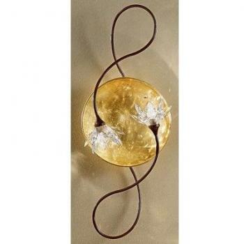 Lámpara de pared Fiorella 2 luces ámbar