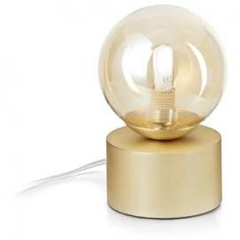 Lámpara de mesa Globe Latón Perlage - Ideal Lux, Contemporáneo, Metal, 1 Luz G9, 15W, 3000K, IP20