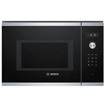 Bosch BEL554MS0 - Microondas integrable Serie 6, 25L, 900W, 1200W, Color negro con acero inoxidable
