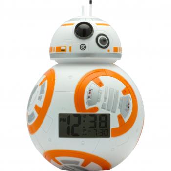 Despertador Infantil con Luz BulbBotz, Figurita BB-8 de Star Wars, 20 cm