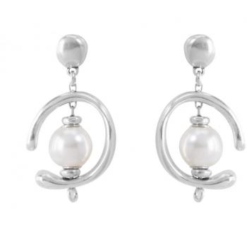 UNOde50 Silver Plated Inorbit Earrings