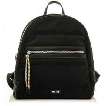 Mochila Afton Negra para Mujer con Cierre de Cremallera - Tejido Acolchado y Diseño Casual