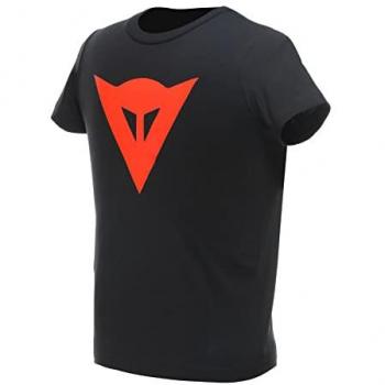 Camiseta de Manga Corta Dainese con Logo para Niños - Negro Rojo (XL)