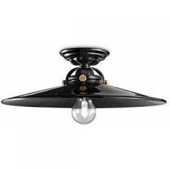 Plafón Retro C105 Negro Cerámica y Esmalte 42 cm