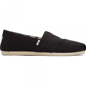Toms Women's Eco-Friendly Black Alpargata Slip-On Loafers - Size 6/8