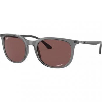 Ray-Ban RB4386 6650AF 54 Unisex Square Sunglasses Transparent Gray