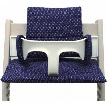 Blausberg Baby - Cojín para la trona Tripp Trapp azul oscuro pequeño punto