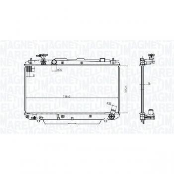 Radiador de refrigeración del motor MAGNETI MARELLI 350213176500