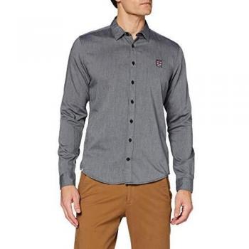 Putney Bridge Emblem Long Sleeve Shirt Camiseta, Mid Heather Gris, L para Hombre