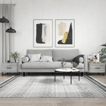Juego de Mesas de Centro 2 Piezas Sonoma Gris 50x50x40 cm Madera Multicapa
