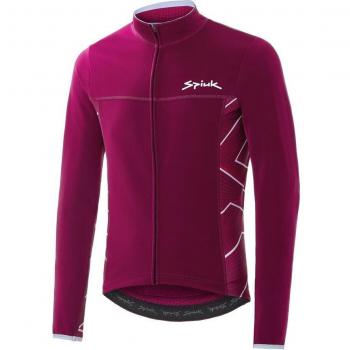 Chaqueta de ciclismo hombre Spiuk Boreas cortavientos roja y blanca