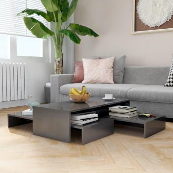 Juego de mesa apilable Interlocking gris pulido 100x100x26,5 cm