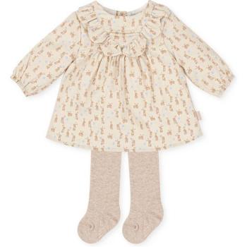 Tutto Piccolo - Vestido de bebé niña en arena con estampado de conejitos