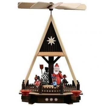 Dregeno Seiffen Pirámide de Invierno niños, Papá Noel, muñeco de Nieve
